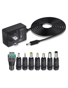 Adaptador de CA 12V 1A SoulBay con 8 Conectores y Cable 150cm