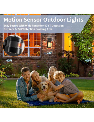 Luz de Porche Exterior YISURO con Sensor de Movimiento 3 Modos