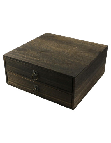 Organizador de Escritorio de Madera Tighall 2 Cajones Vintage