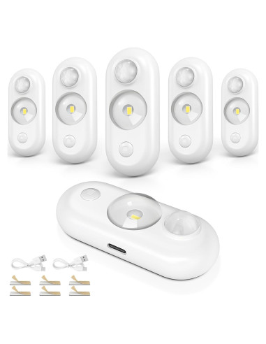 Luces LED con Sensor de Movimiento FLETERGIB, Paquete de 6