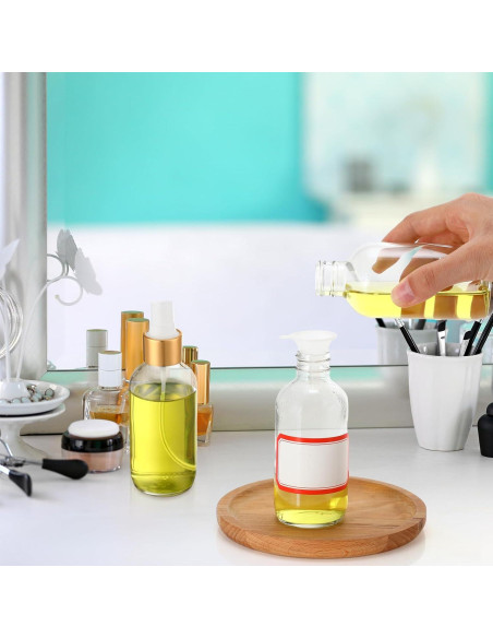 Fumete 2 Botellas de Vidrio 120ml Reutilizables con Etiquetas y Embudo