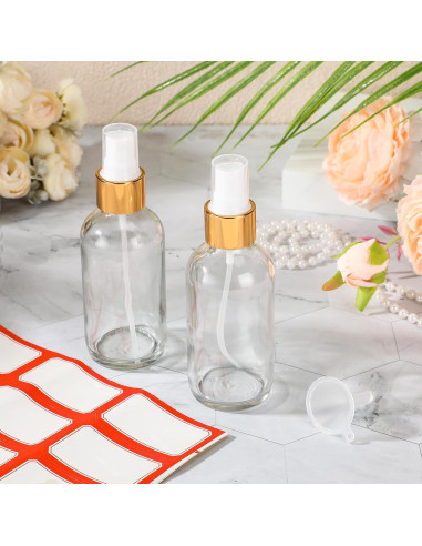 Fumete 2 Botellas de Vidrio 120ml Reutilizables con Etiquetas y Embudo