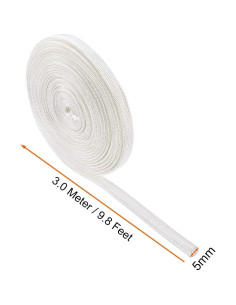 Manga Aislante de Fibra de Vidrio uxcell 3m 5mm Alta Temperatura 2