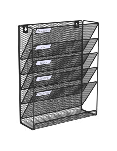 Organizador de Archivos Colgante BOHDK 6 Niveles Pared Negro
