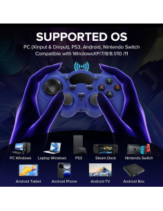 Controlador Inalámbrico RARELEMON para PC y Android - Azul 2