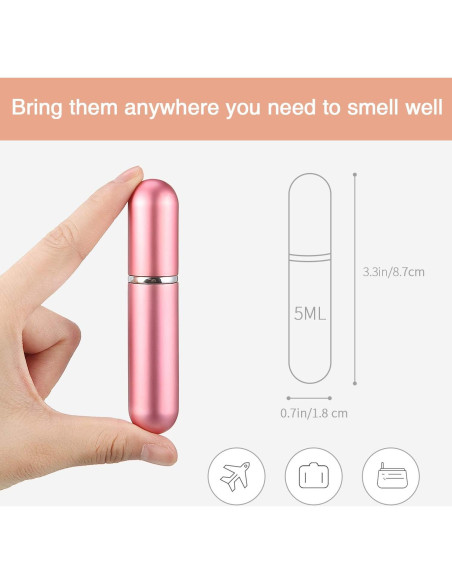 Boao 10 Piezas Atomizador de Perfume Rellenable 5 ml Viaje