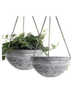 Macetas Colgantes para Flores LA JOLIE MUSE 25 cm Juego de 2