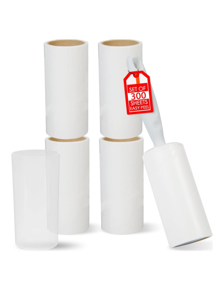 Rodillo Adhesivo Extra Pegajoso XICOSO 300 Hojas para Pelo de Mascota