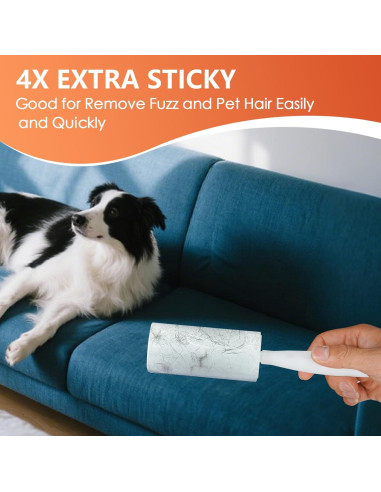 Rodillo Adhesivo Extra Pegajoso XICOSO 300 Hojas para Pelo de Mascota