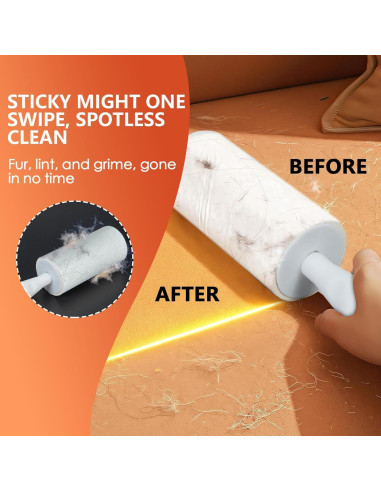 Rodillo Adhesivo Extra Pegajoso XICOSO 300 Hojas para Pelo de Mascota