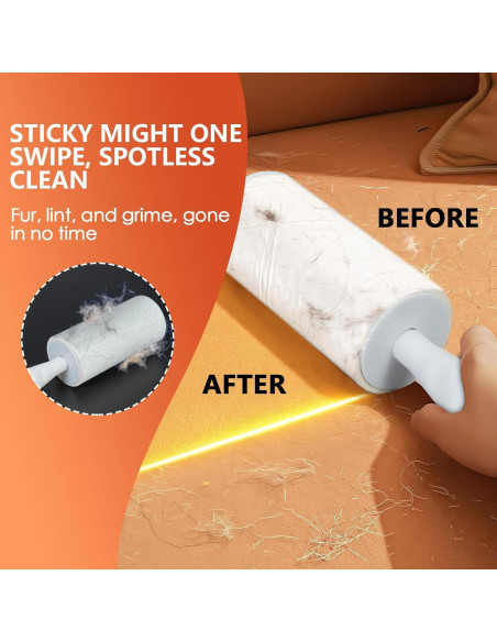 Rodillo Adhesivo Extra Pegajoso XICOSO 300 Hojas para Pelo de Mascota