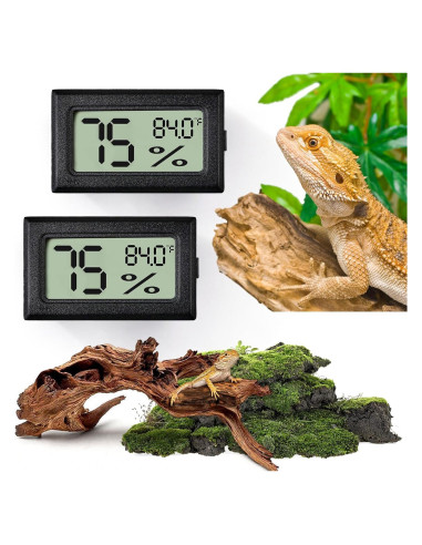 Termómetro Digital y Higrómetro para Reptiles Vodolo 2PCS