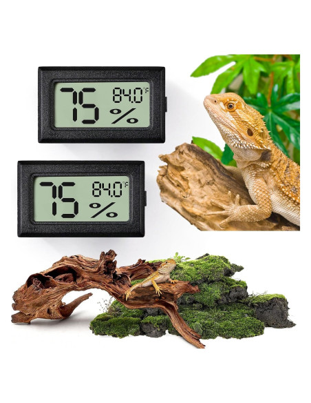 Termómetro Digital y Higrómetro para Reptiles Vodolo 2PCS