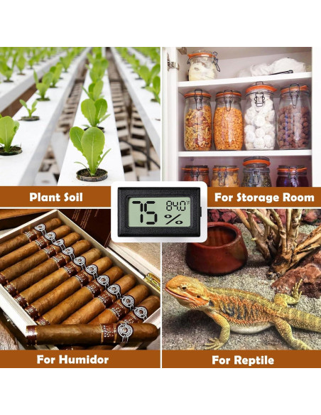 Termómetro Digital y Higrómetro para Reptiles Vodolo 2PCS