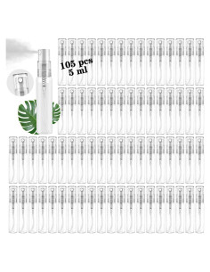 105 Mini Botellas de Spray de Vidrio 5ML Recargables Csdtylh