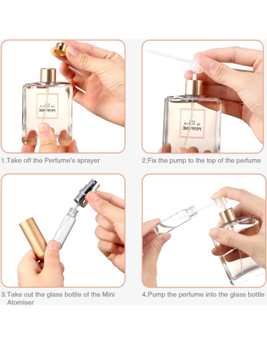 Boao 10 Piezas Atomizador de Perfume Rellenable 5 ml Viaje