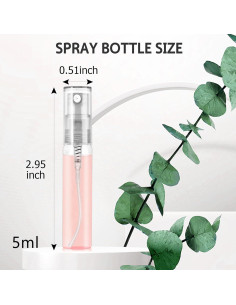 105 Mini Botellas de Spray de Vidrio 5ML Recargables Csdtylh 2