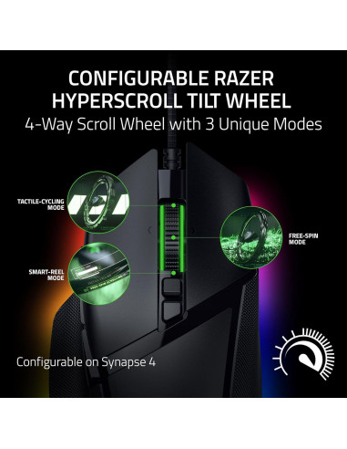 Razer Basilisk V3 Ratón Ergonómico con Cable 35K RGB