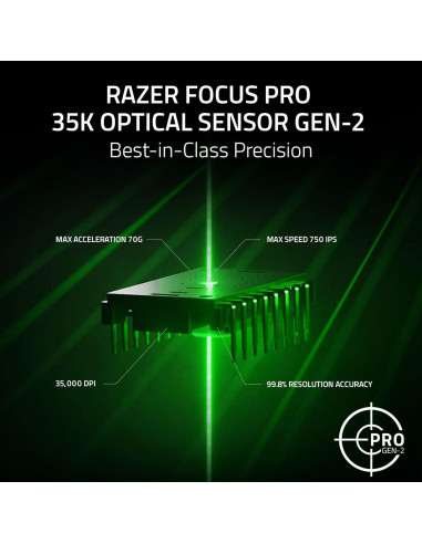 Razer Basilisk V3 Ratón Ergonómico con Cable 35K RGB