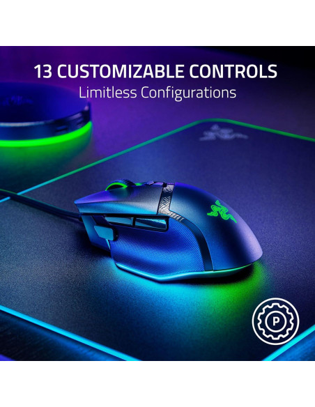 Razer Basilisk V3 Ratón Ergonómico con Cable 35K RGB