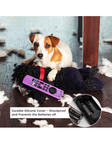 Funda Remota de Silicona Insignia 2-Pack Verde y Morado