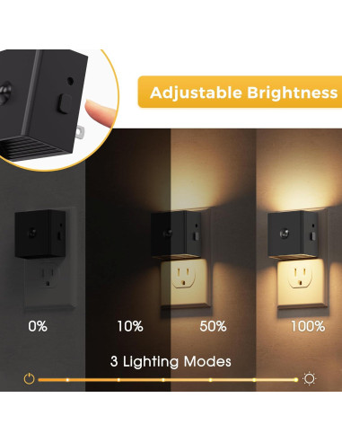 L LOHAS Luz Nocturna con Sensor de Movimiento 2-Pack 3000K