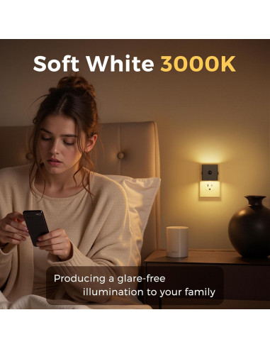 L LOHAS Luz Nocturna con Sensor de Movimiento 2-Pack 3000K