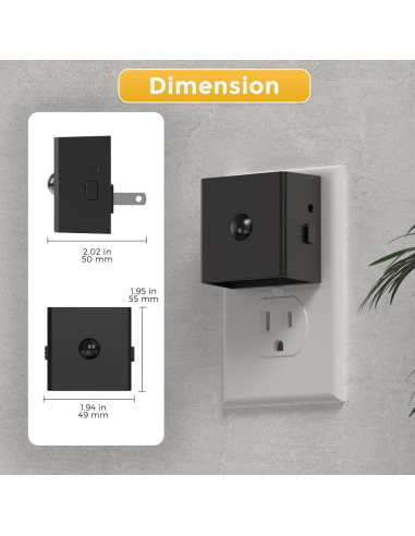 L LOHAS Luz Nocturna con Sensor de Movimiento 2-Pack 3000K
