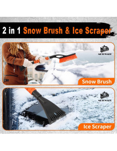 Cepillo de Nieve y Raspador de Hielo METOWARE 68.58 cm 2 Paquete 2