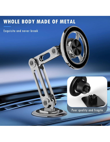 Soporte Magnético para Teléfonos de Coche Jemey 360 Ajustable
