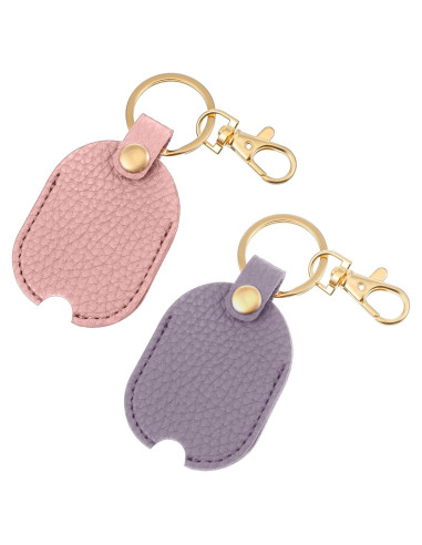 Cubiertas de Llave de Coche Classicseali 2 Piezas PU Rosa/Púrpura