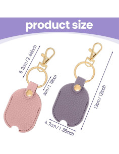 Cubiertas de Llave de Coche Classicseali 2 Piezas PU Rosa/Púrpura 2