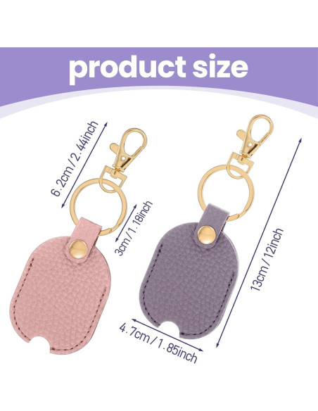 Cubiertas de Llave de Coche Classicseali 2 Piezas PU Rosa/Púrpura