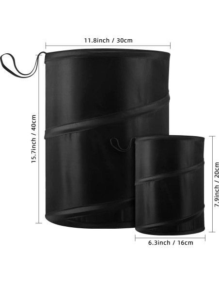 Papelera Plegable para Coche BBTO - 2 Pcs, Impermeable, 15x20 cm