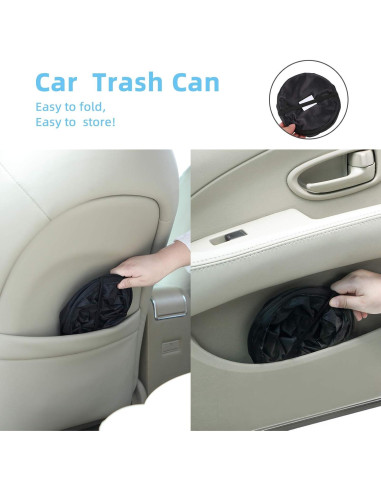 Papelera Plegable para Coche BBTO - 2 Pcs, Impermeable, 15x20 cm
