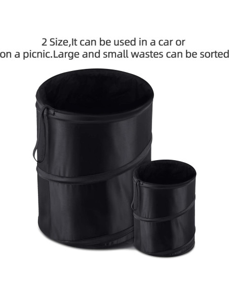 Papelera Plegable para Coche BBTO - 2 Pcs, Impermeable, 15x20 cm