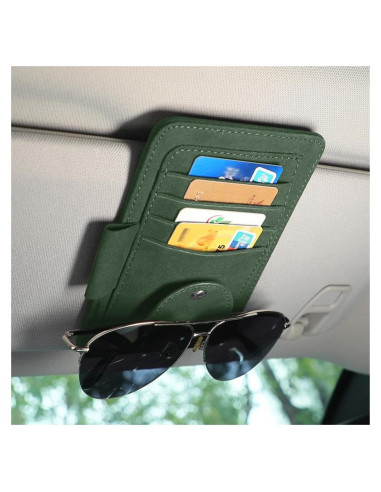 Organizador de Visera de Coche Mandark Verde, Almacenamiento Multifuncional