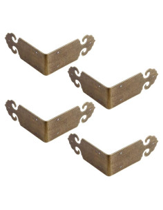 4 Protectores de Esquinas de Latón Bronce Antiguo Tiazza