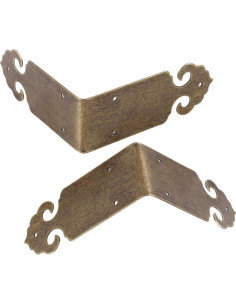 4 Protectores de Esquinas de Latón Bronce Antiguo Tiazza 2