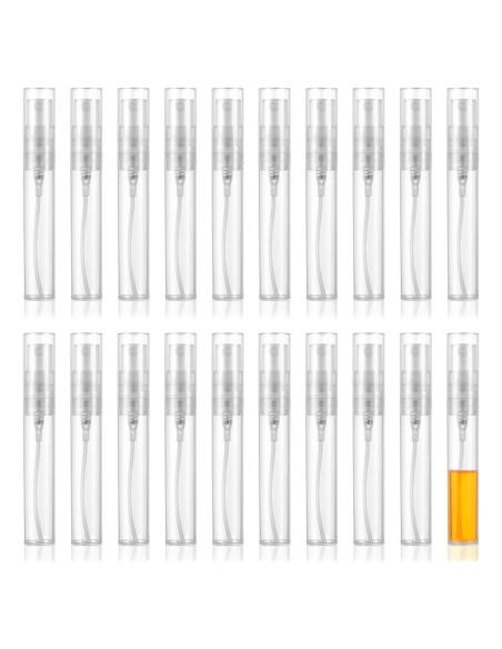 Giantree 20 Mini Botellas de Spray Rellenables 5ml Transparentes