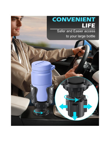 Soporte para Tazas de Coche Easkkty Ajustable Universal 6.1-13.5 cm
