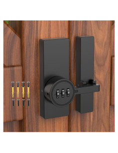 Cierre de puerta de granero MeBantoo FY-Code 004 negro