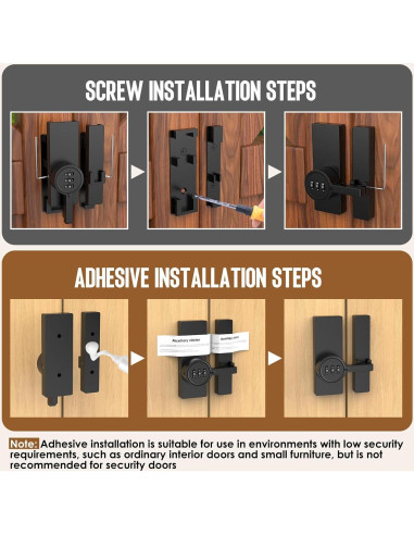 Cierre de puerta de granero MeBantoo FY-Code 004 negro