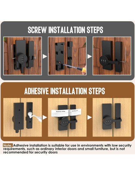 Cierre de puerta de granero MeBantoo FY-Code 004 negro
