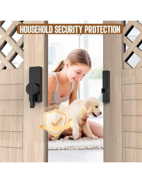 Cierre de puerta de granero MeBantoo FY-Code 004 negro