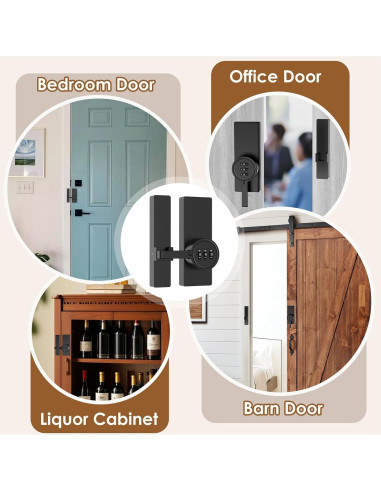 Cierre de puerta de granero MeBantoo FY-Code 004 negro