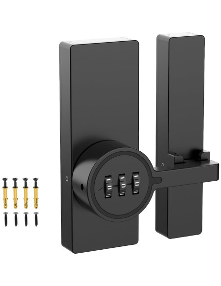 Cierre de puerta de granero MeBantoo FY-Code 004 negro