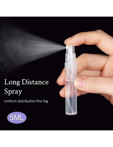 Giantree 20 Mini Botellas de Spray Rellenables 5ml Transparentes