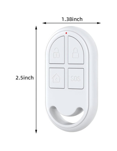 Control Remoto Luckydeer ZX-R10 para Alarmas CP2, CP7R, CP8, CP9