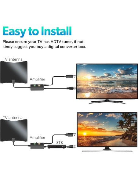 Antena HDTV JM NEXLOV P01 Amplificada 360 0.29 kg